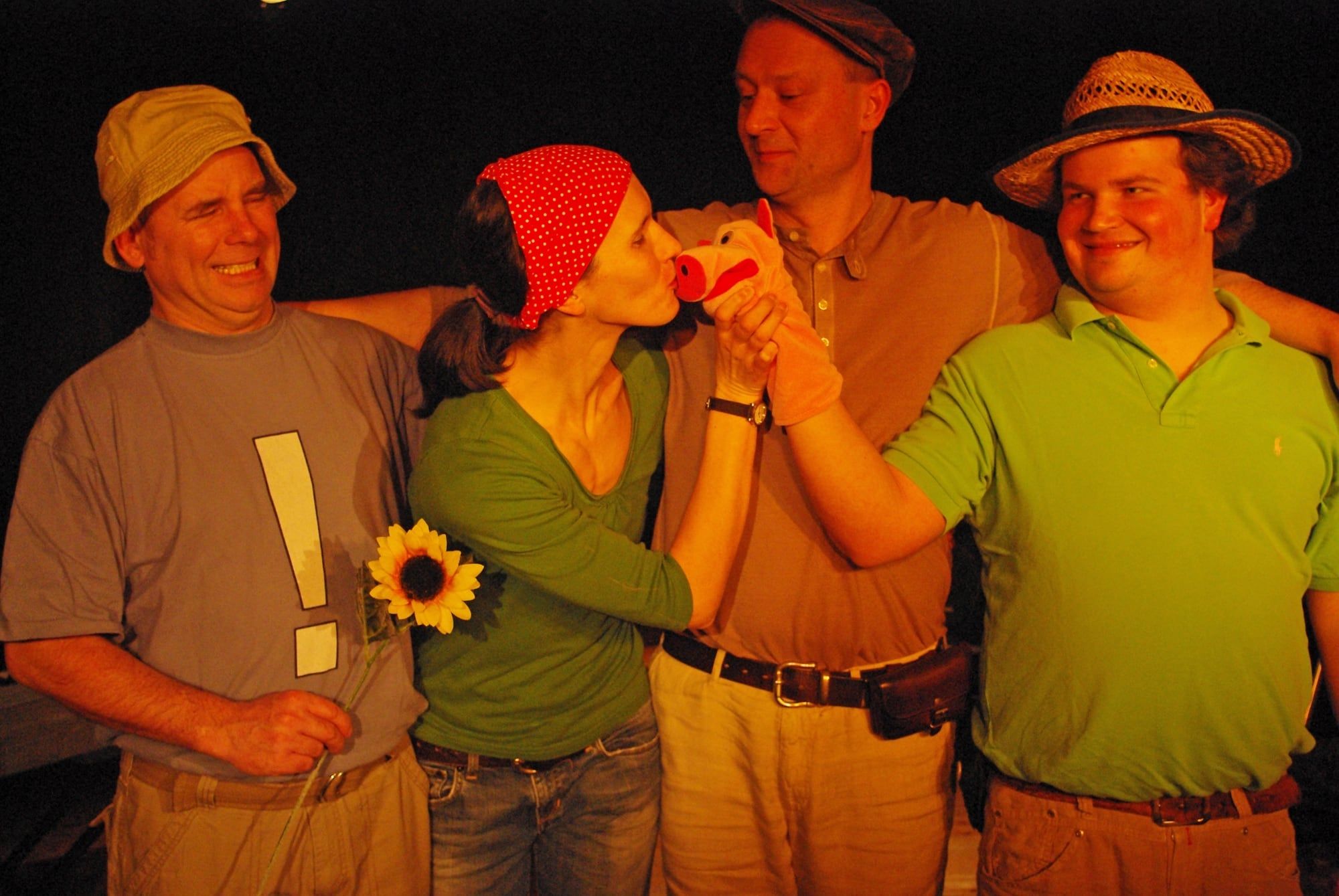 Wolfram Fricke und Freunde mit der Handpuppe Hein