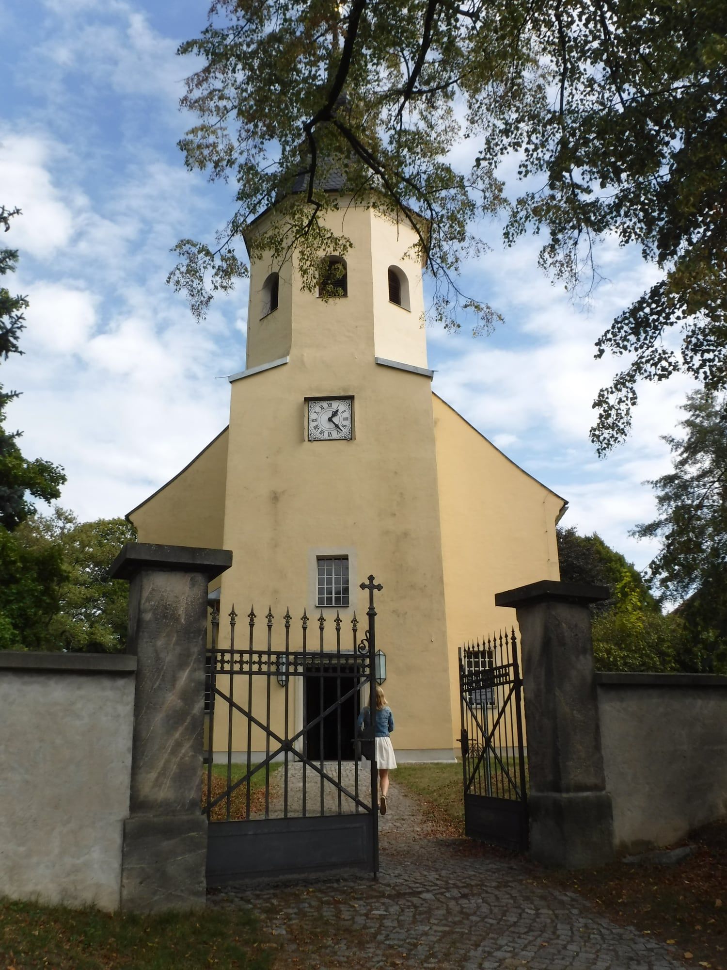 Kirchturm von Wachau bei Radeberg